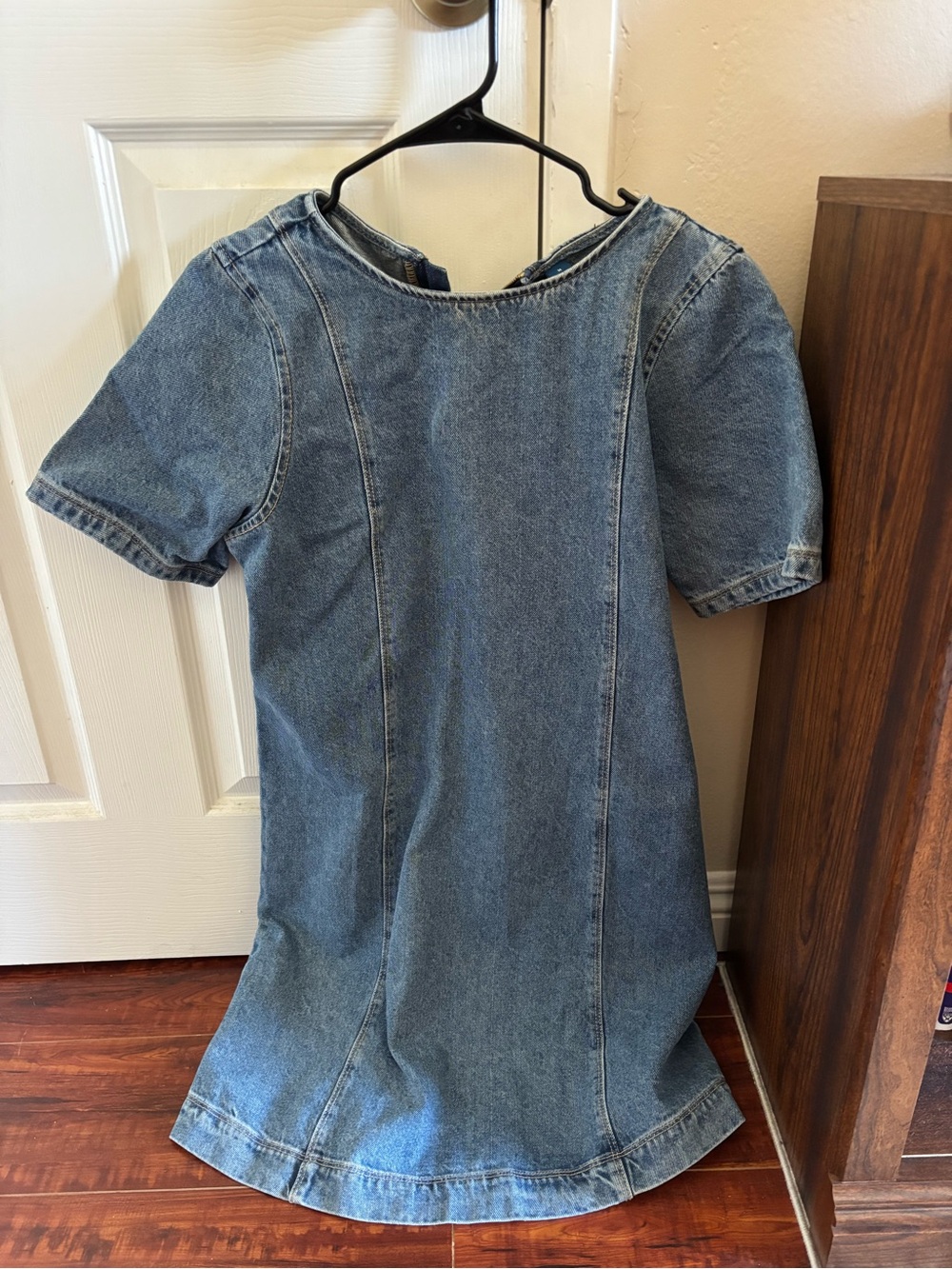 Old Navy Blue Denim Short Sleeve Shift Dress